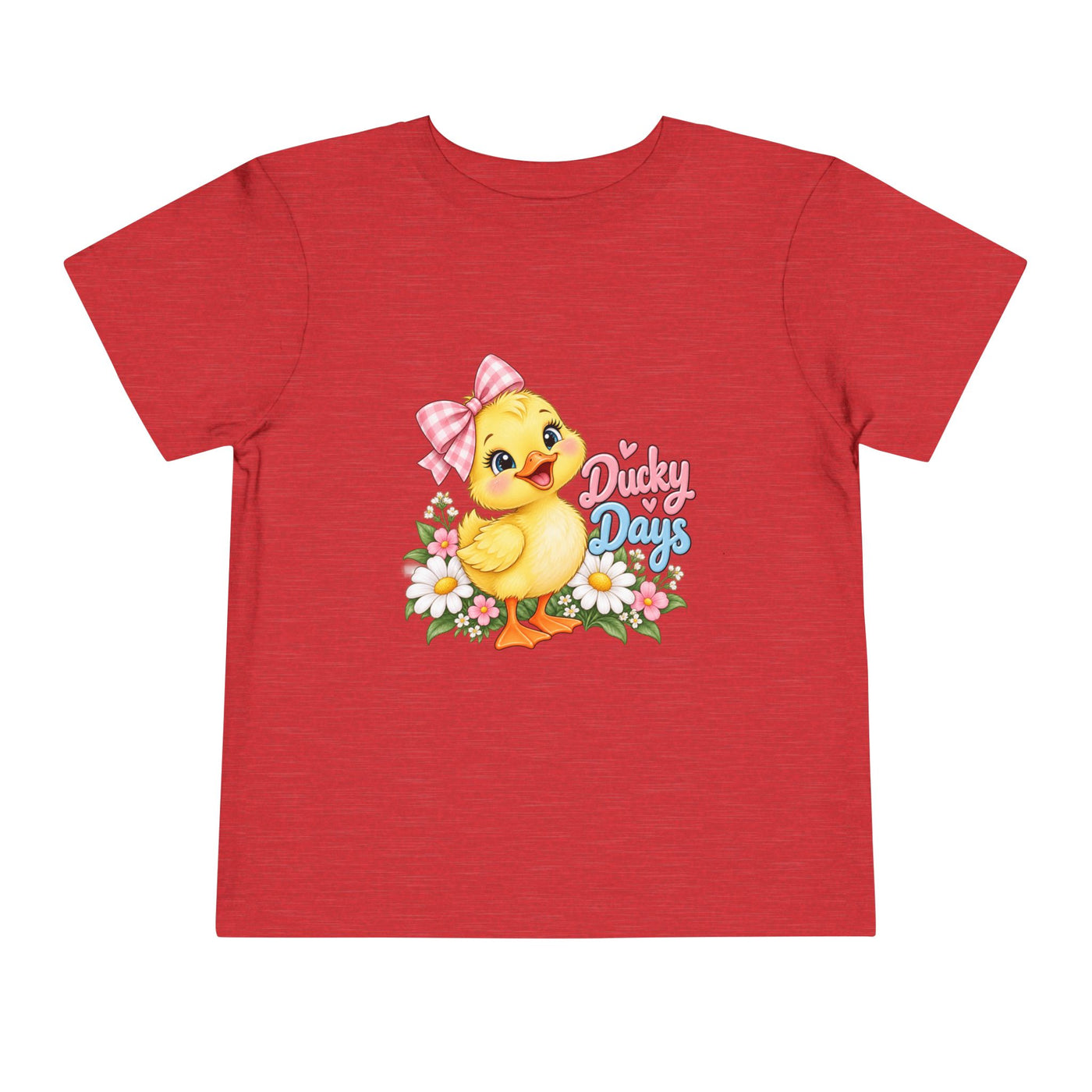 Toddler Tee — "Ducky Days" Cute Duckling Floral Baby Shirt