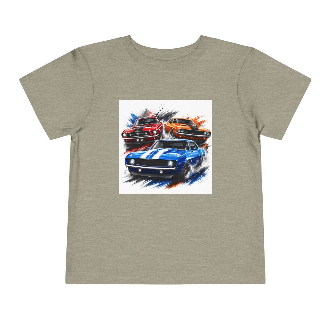 Toddler Tee — Classic Muscle Cars Race Graphic