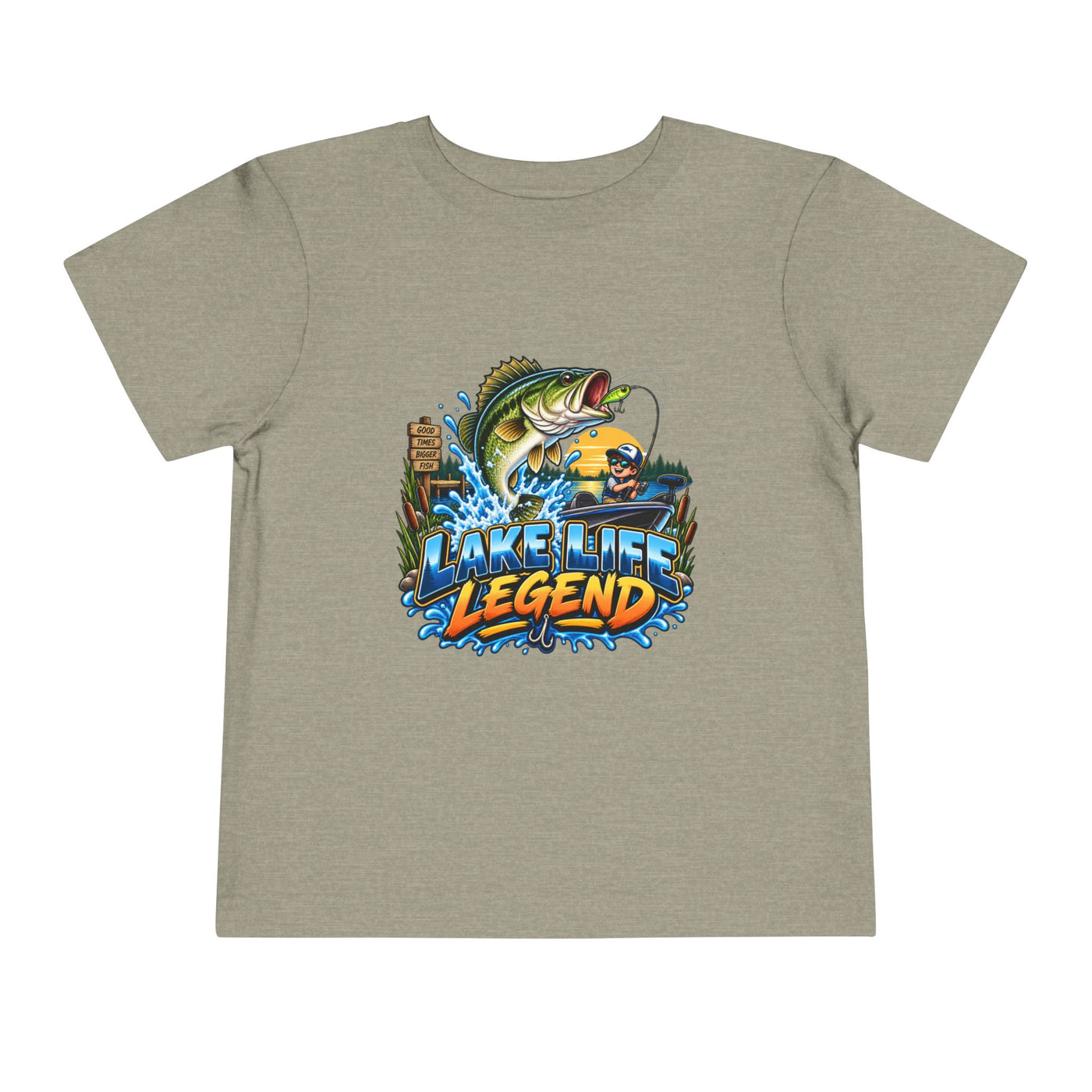 Toddler Tee — "Lake Life Legend" Fishing Graphic for Kids