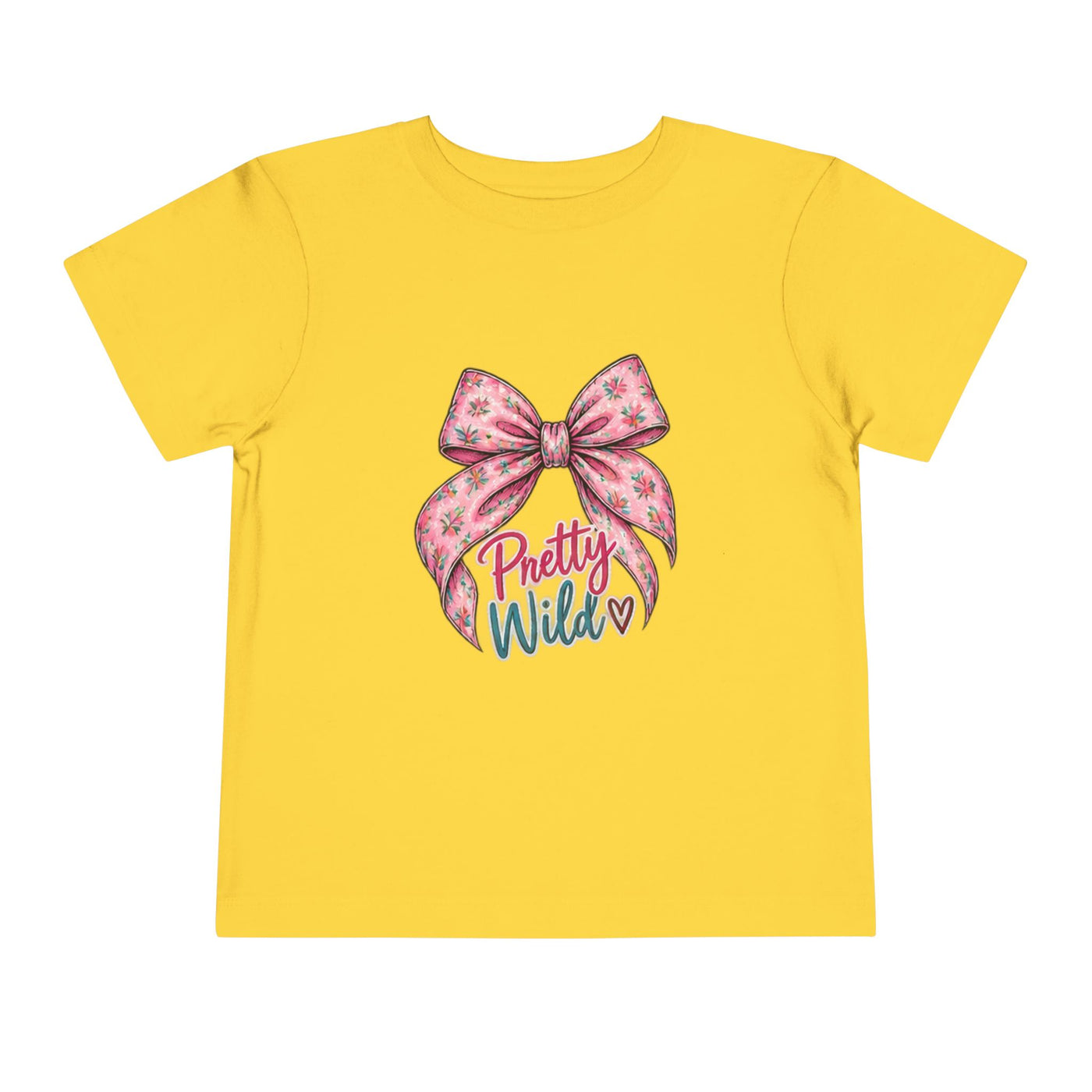 Toddler Tee — Pretty Wild Pink Bow Graphic