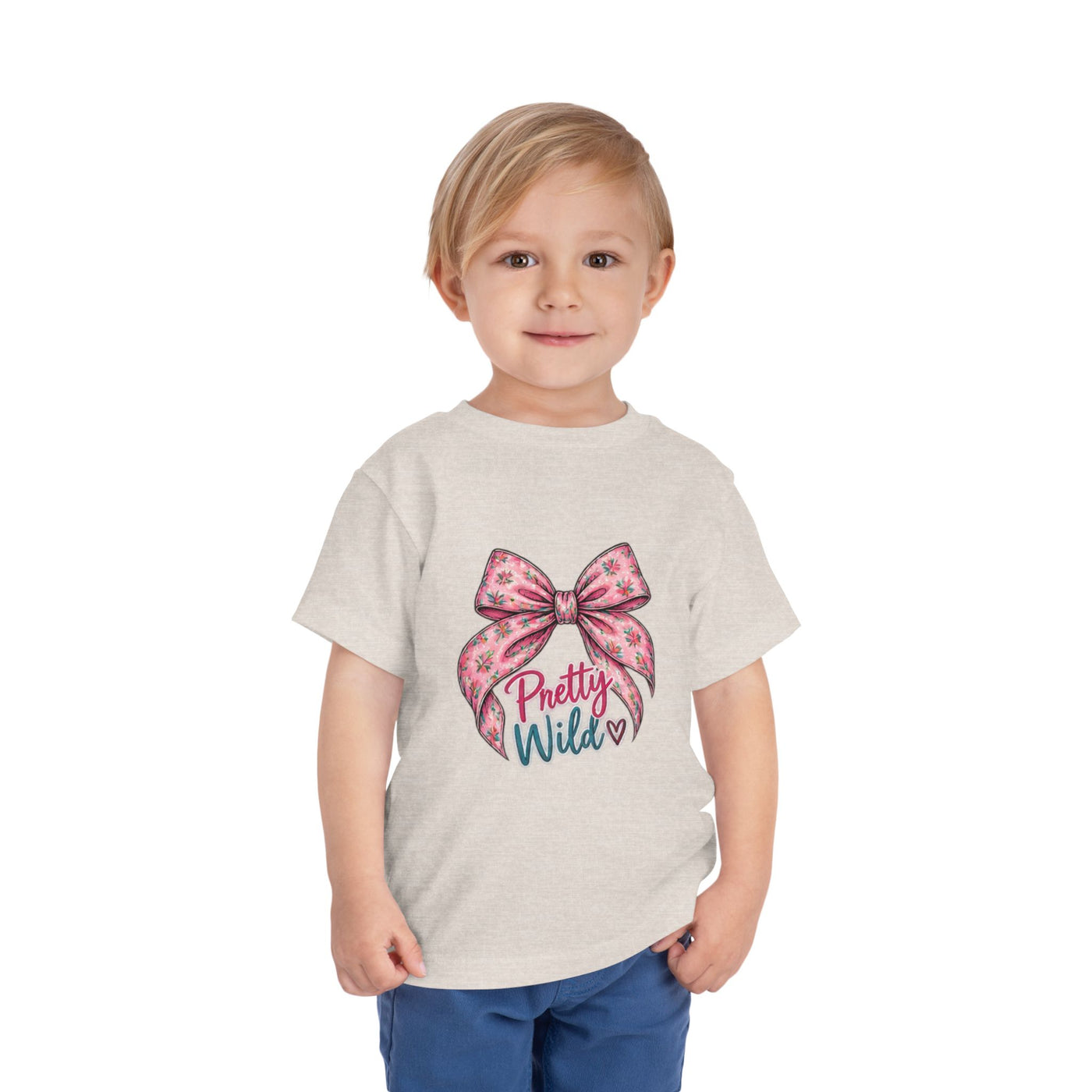 Toddler Tee — Pretty Wild Pink Bow Graphic