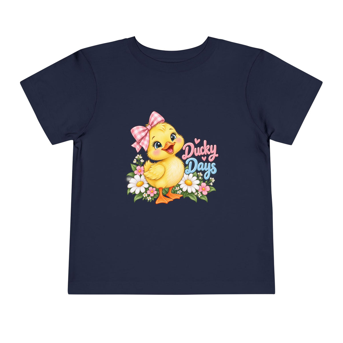 Toddler Tee — "Ducky Days" Cute Duckling Floral Baby Shirt