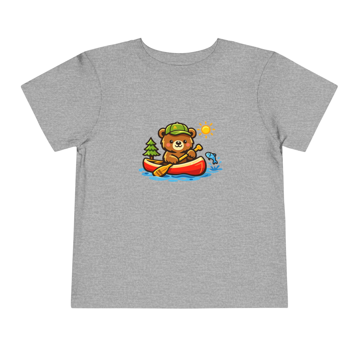 Toddler Tee — Cute Bear Canoeing Graphic Shirt | Kids Outdoor Adventure Top