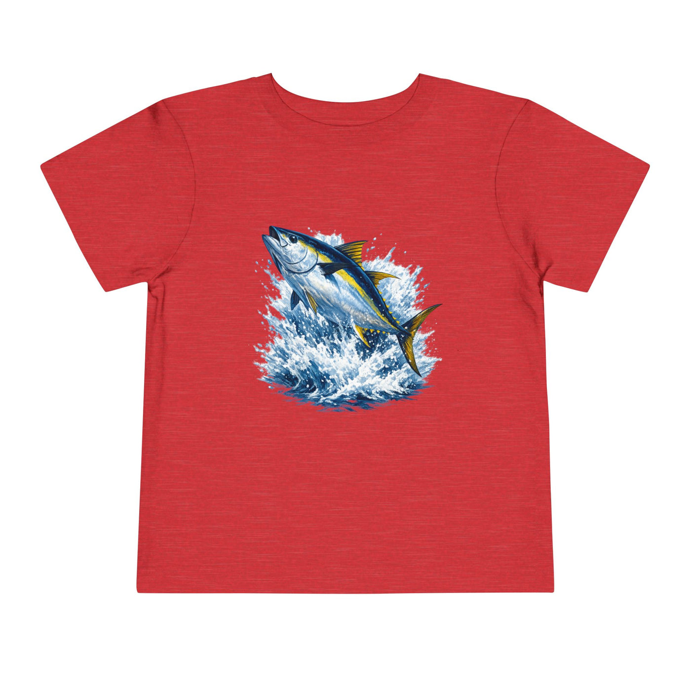 Toddler Tee — Leaping Yellowfin Tuna Splash Graphic