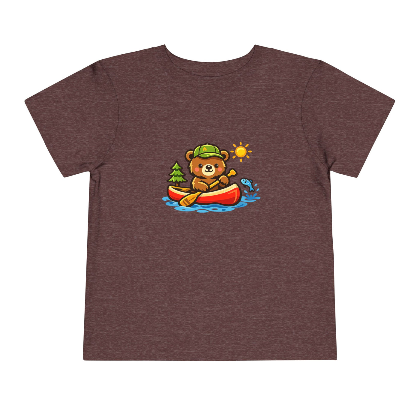Toddler Tee — Cute Bear Canoeing Graphic Shirt | Kids Outdoor Adventure Top