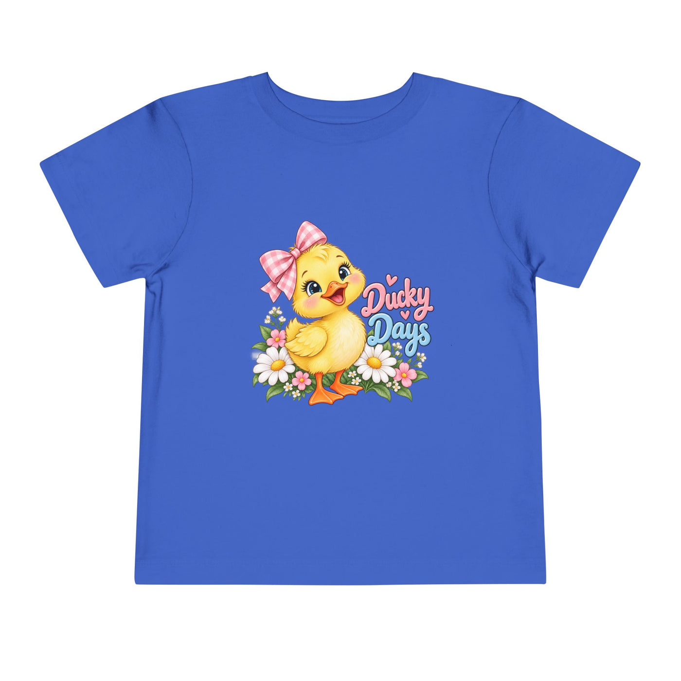Toddler Tee — "Ducky Days" Cute Duckling Floral Baby Shirt