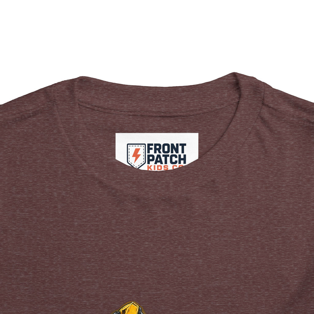 Toddler Excavator Tee — Yellow Digging Construction Truck Shirt