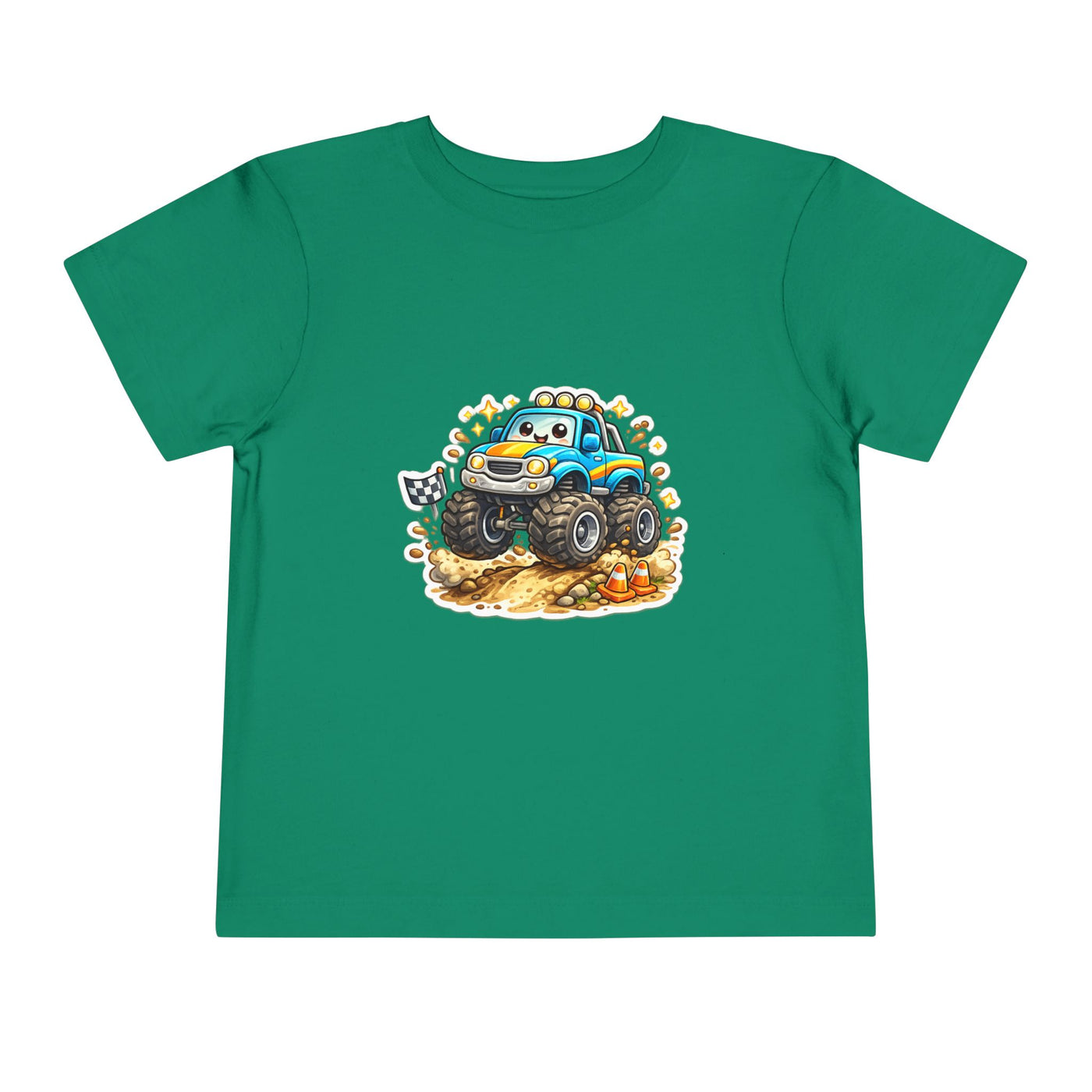 Toddler Monster Truck Tee – Cute Blue Off-Road Car Shirt for Kids