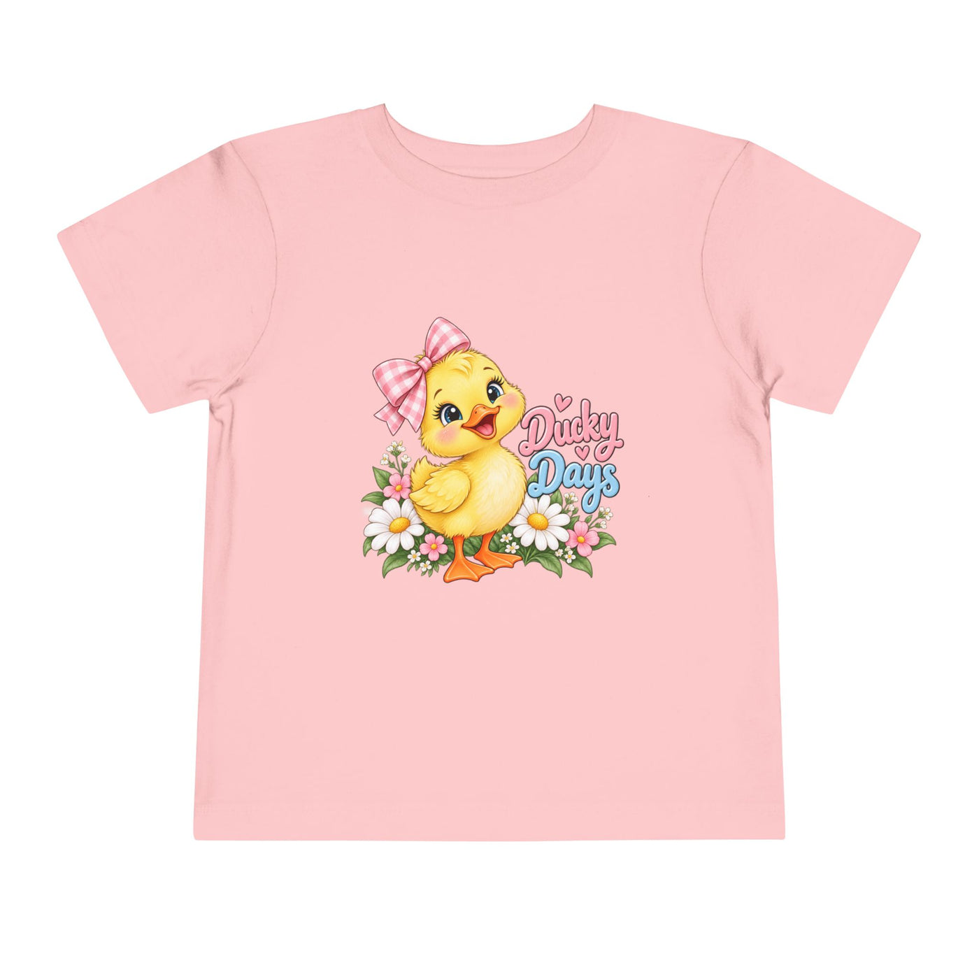 Toddler Tee — "Ducky Days" Cute Duckling Floral Baby Shirt