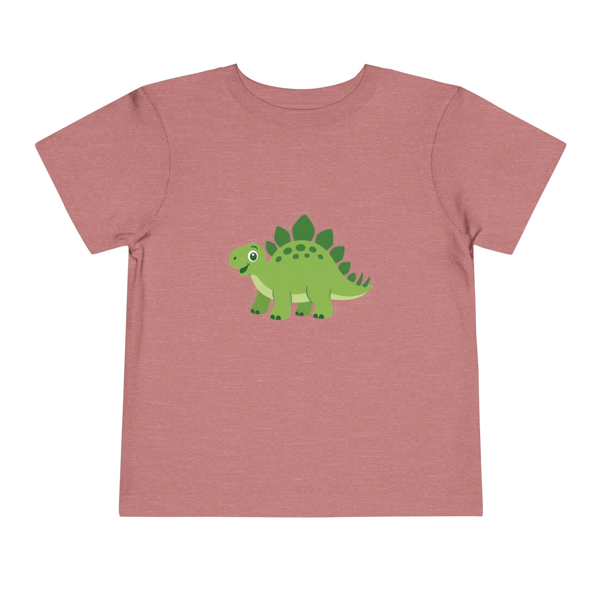Cute Green Stegosaurus Toddler Tee – Dinosaur Short Sleeve Shirt for Kids