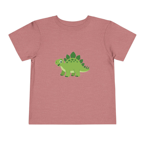 Cute Green Stegosaurus Toddler Tee – Dinosaur Short Sleeve Shirt for Kids