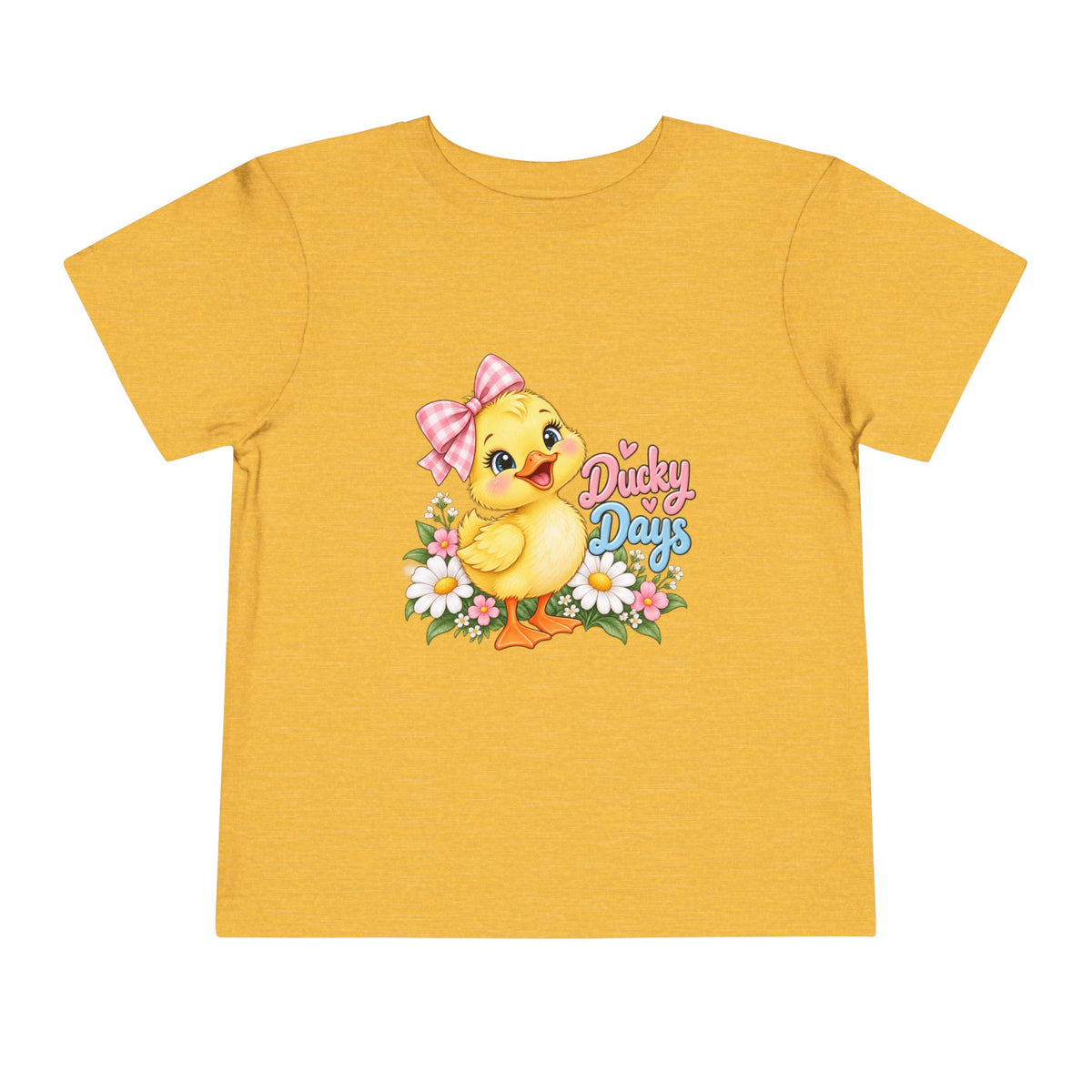 Toddler Tee — "Ducky Days" Cute Duckling Floral Baby Shirt