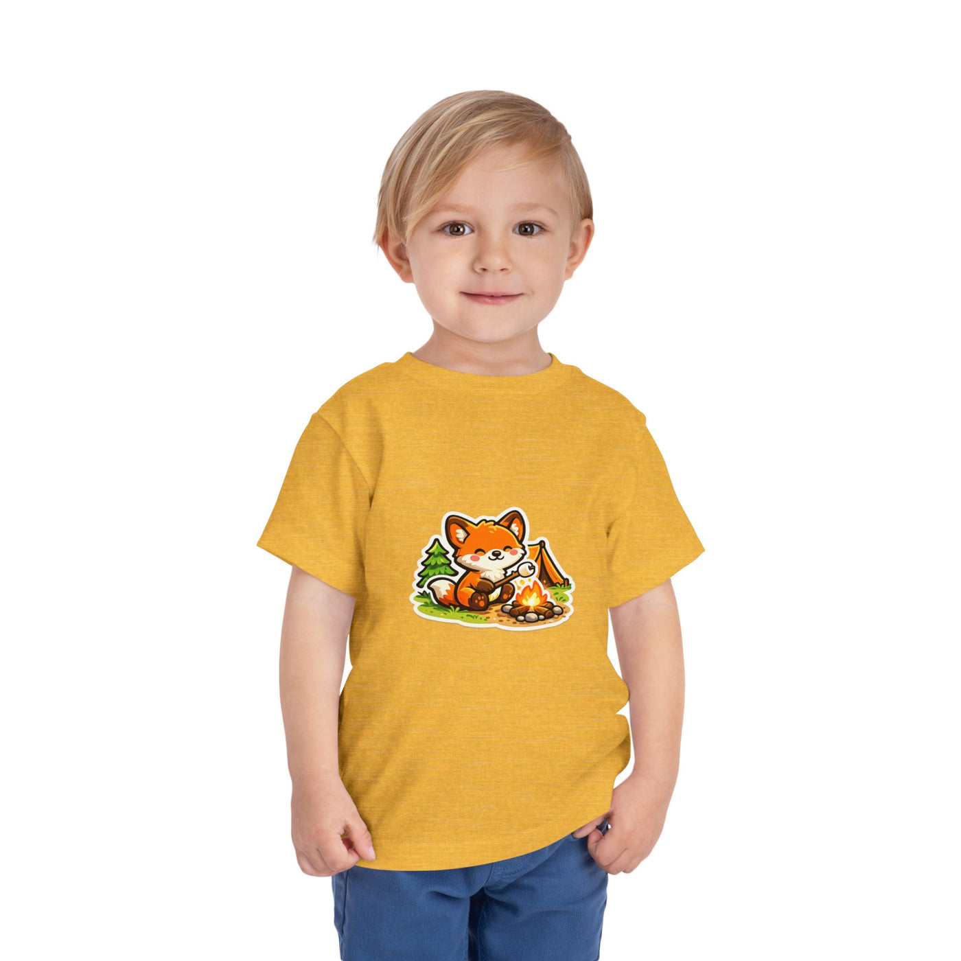 Toddler Tee — Cute Fox Camping Graphic Shirt