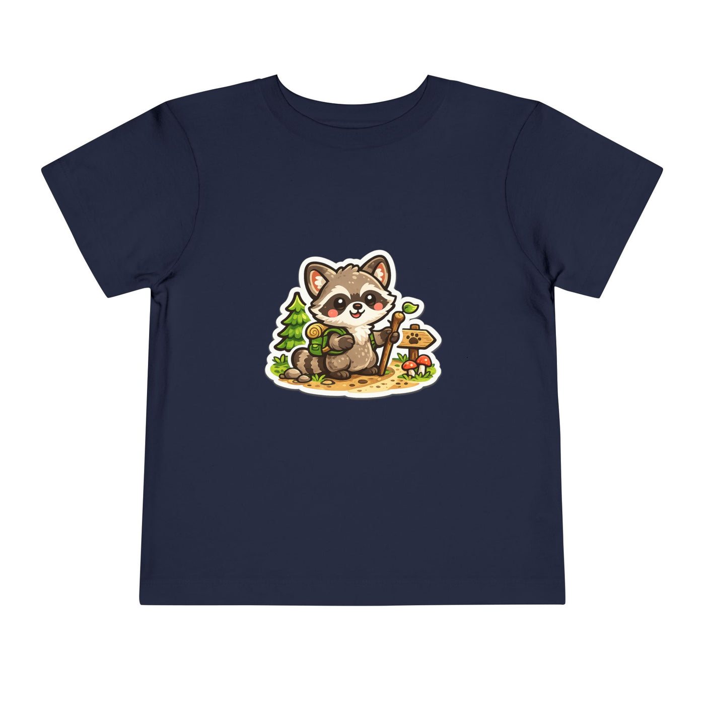 Toddler Tee — Cute Forest Raccoon Kids Shirt