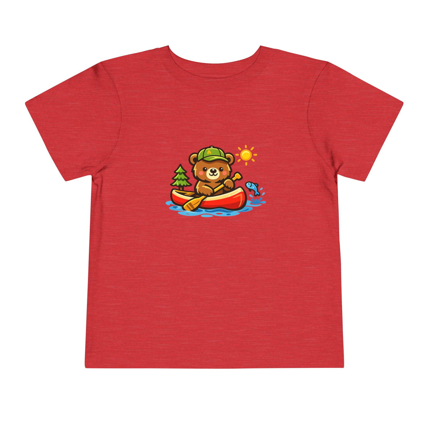 Toddler Tee — Cute Bear Canoeing Graphic Shirt | Kids Outdoor Adventure Top