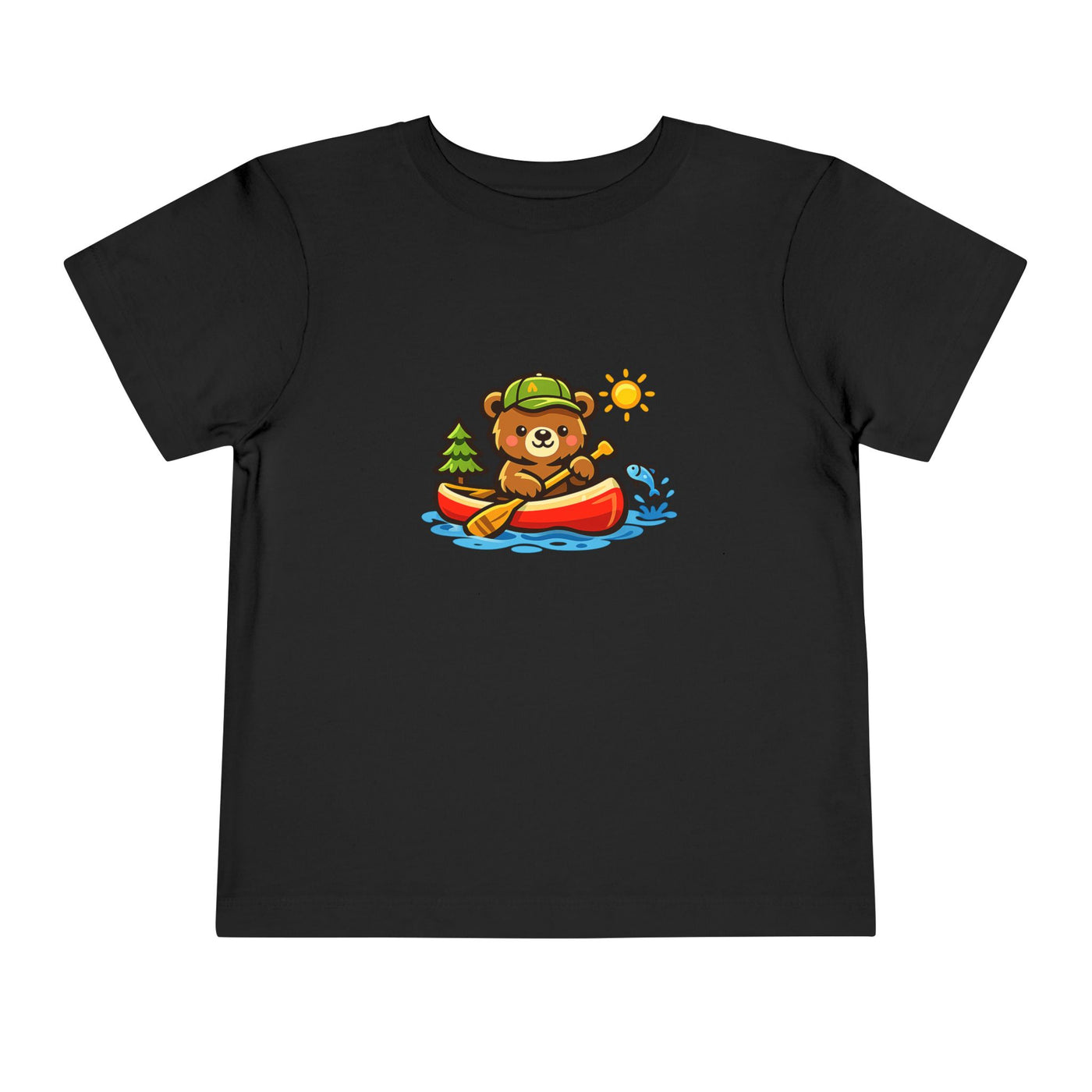 Toddler Tee — Cute Bear Canoeing Graphic Shirt | Kids Outdoor Adventure Top