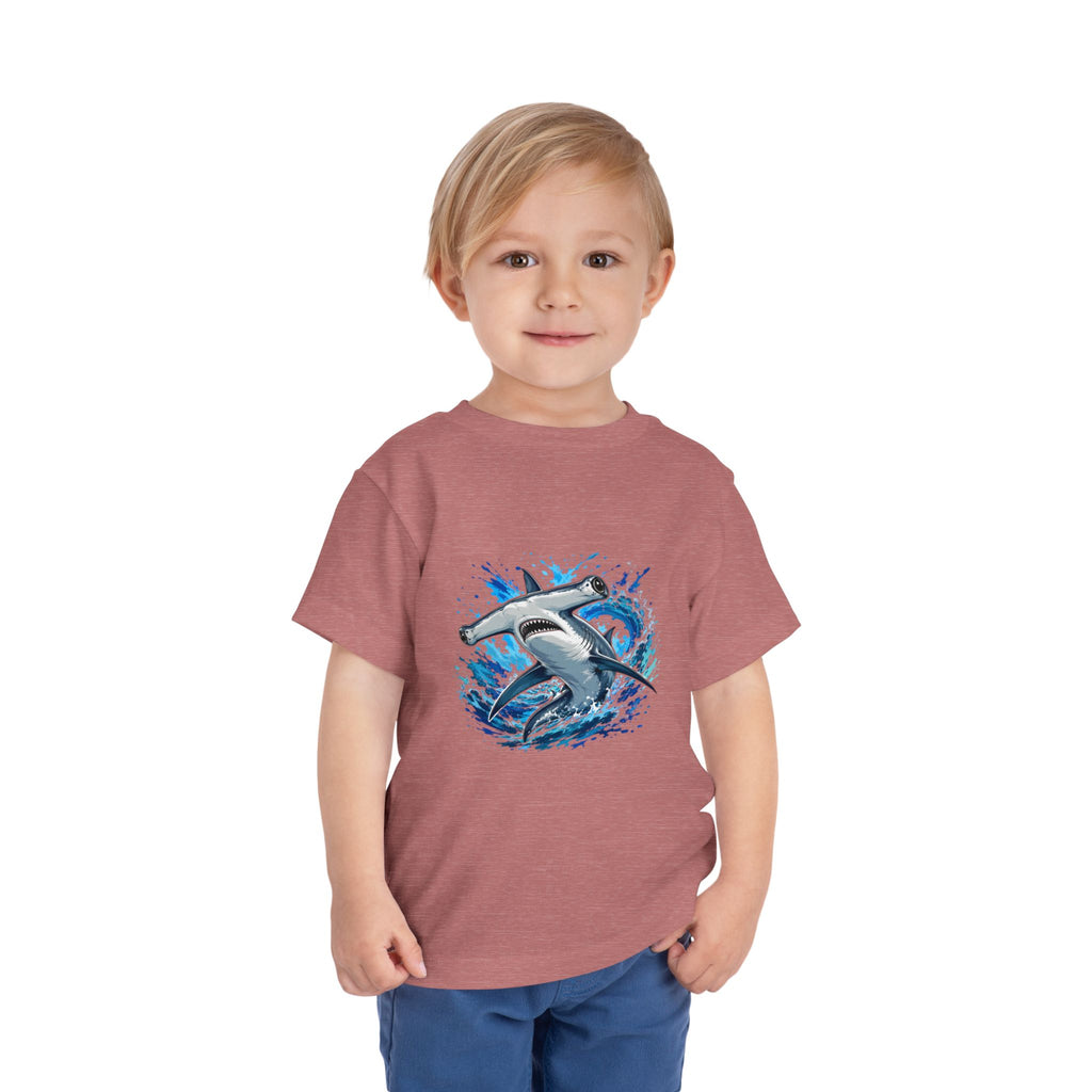 Toddler Shark T-Shirt – Playful Hammerhead Splash Tee for Kids