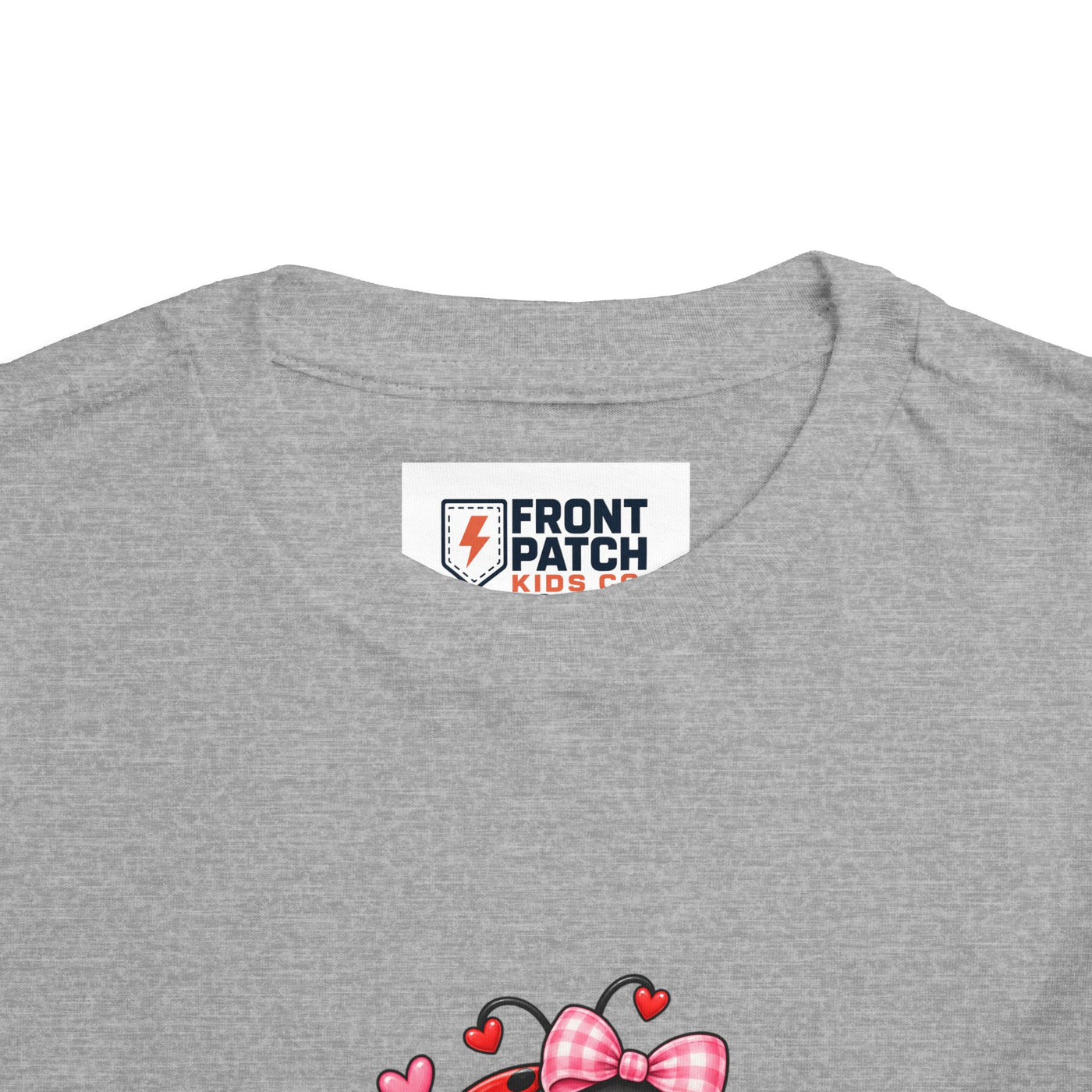 Cute Ladybug Toddler Tee — "Lucky Little Ladybug" Floral Graphic