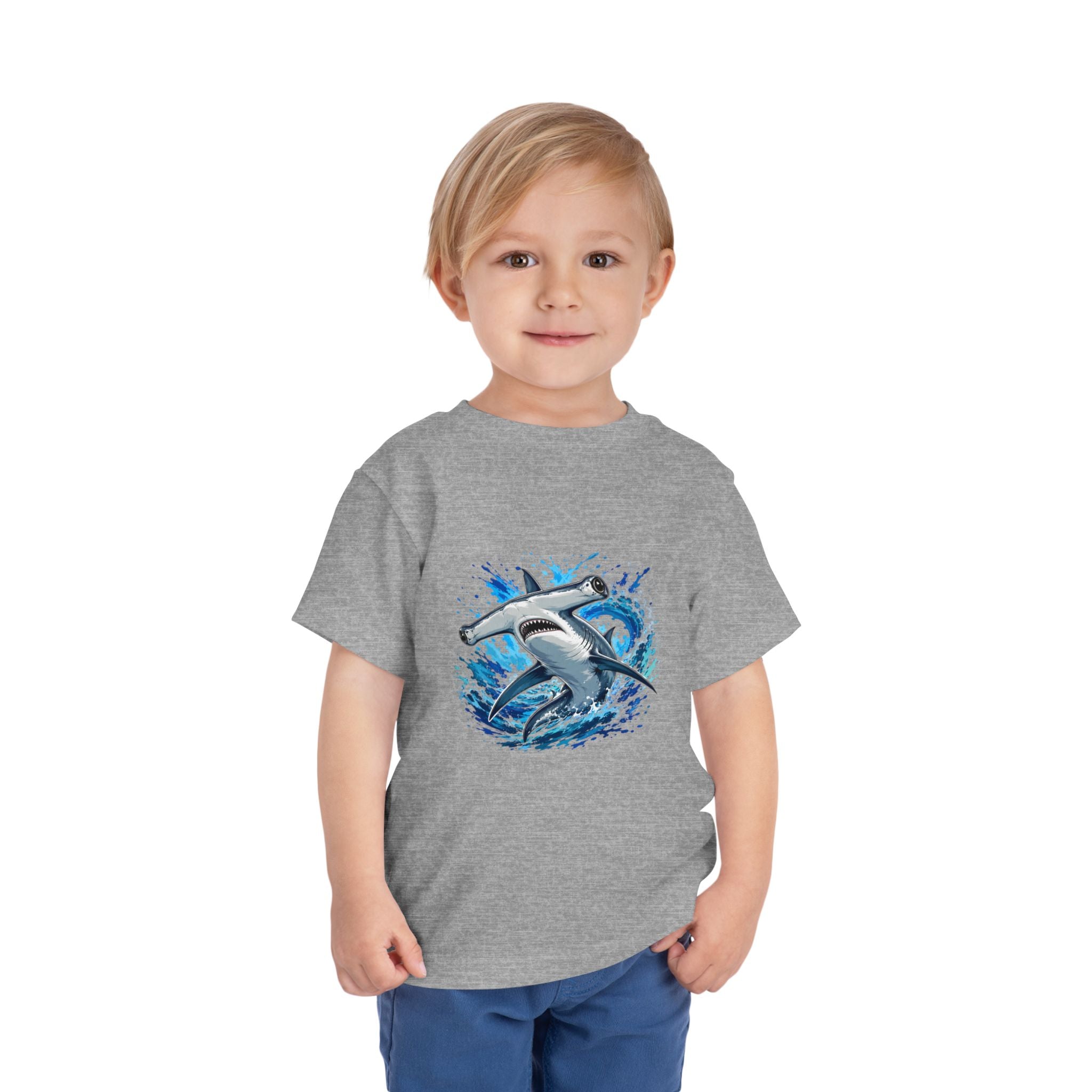 Toddler Shark T-Shirt – Playful Hammerhead Splash Tee for Kids