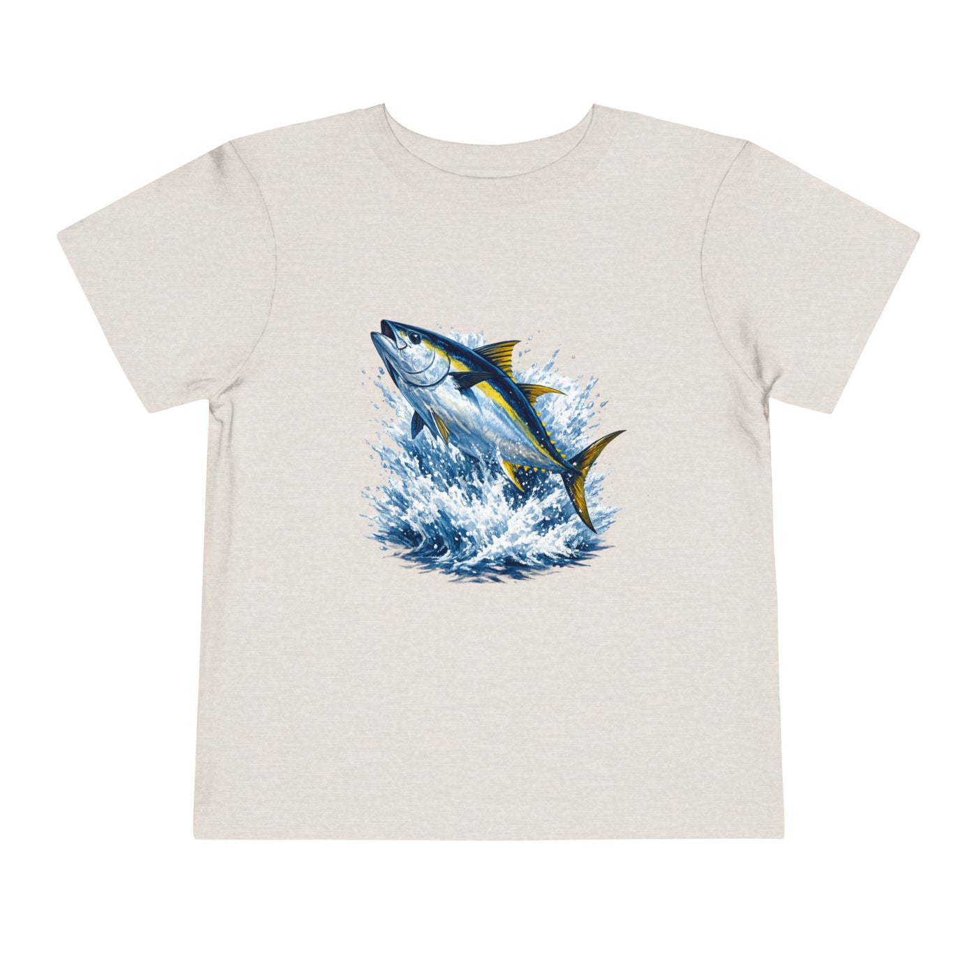 Toddler Tee — Leaping Yellowfin Tuna Splash Graphic