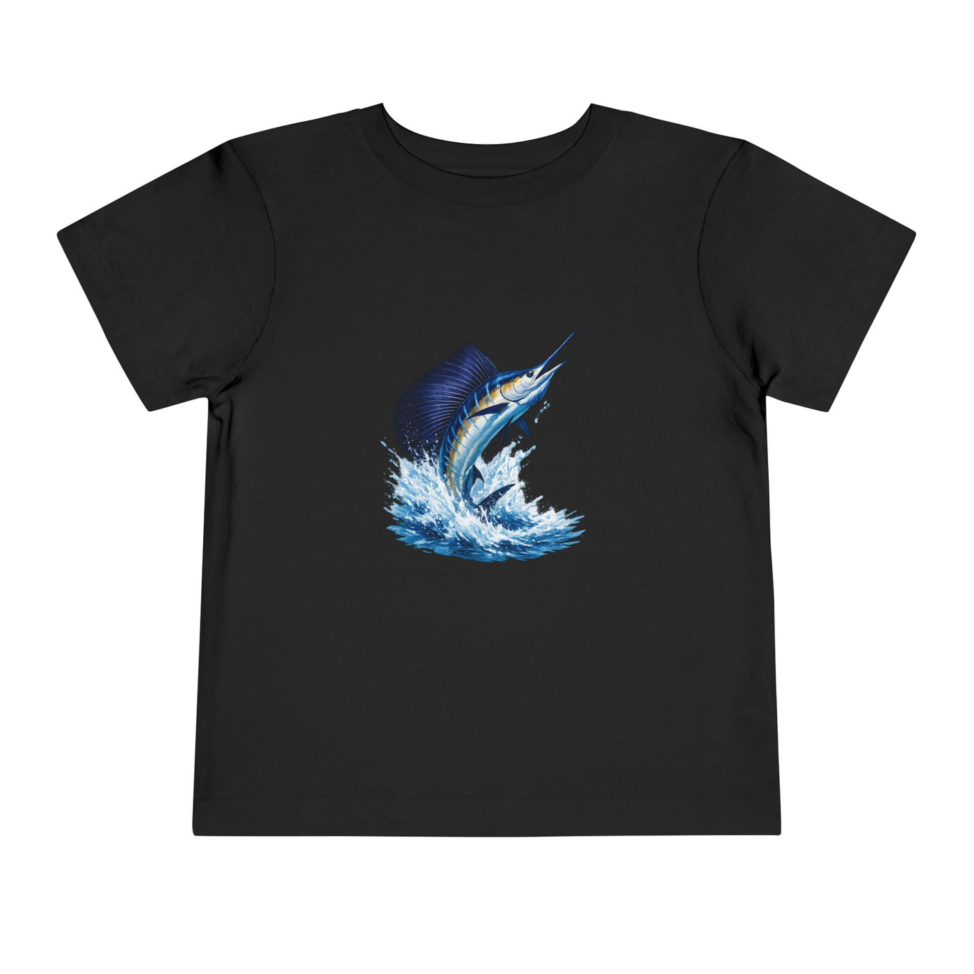 Toddler Tee – Blue Marlin Splash Fishing Shirt