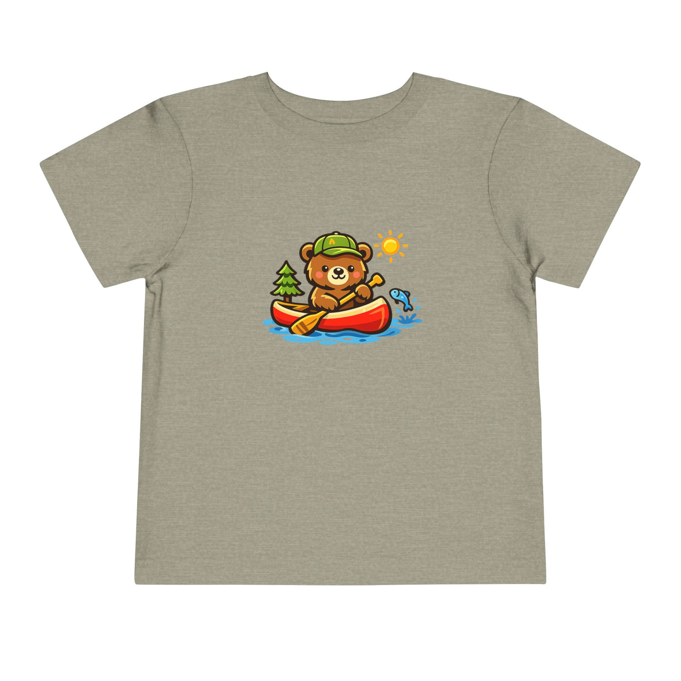 Toddler Tee — Cute Bear Canoeing Graphic Shirt | Kids Outdoor Adventure Top