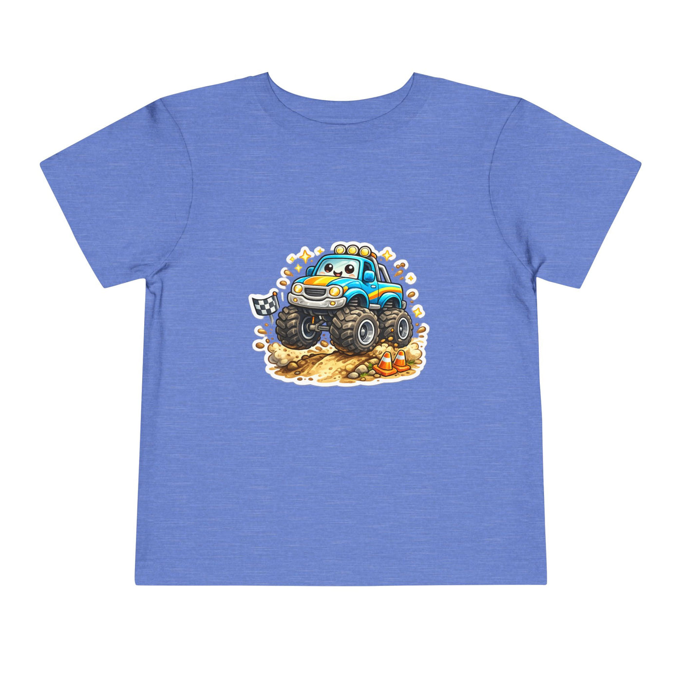 Toddler Monster Truck Tee – Cute Blue Off-Road Car Shirt for Kids