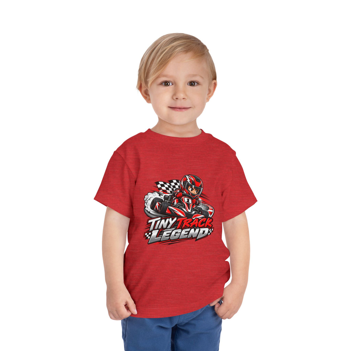 Toddler Tee — "Tiny Track Legend" Racing Car Graphic