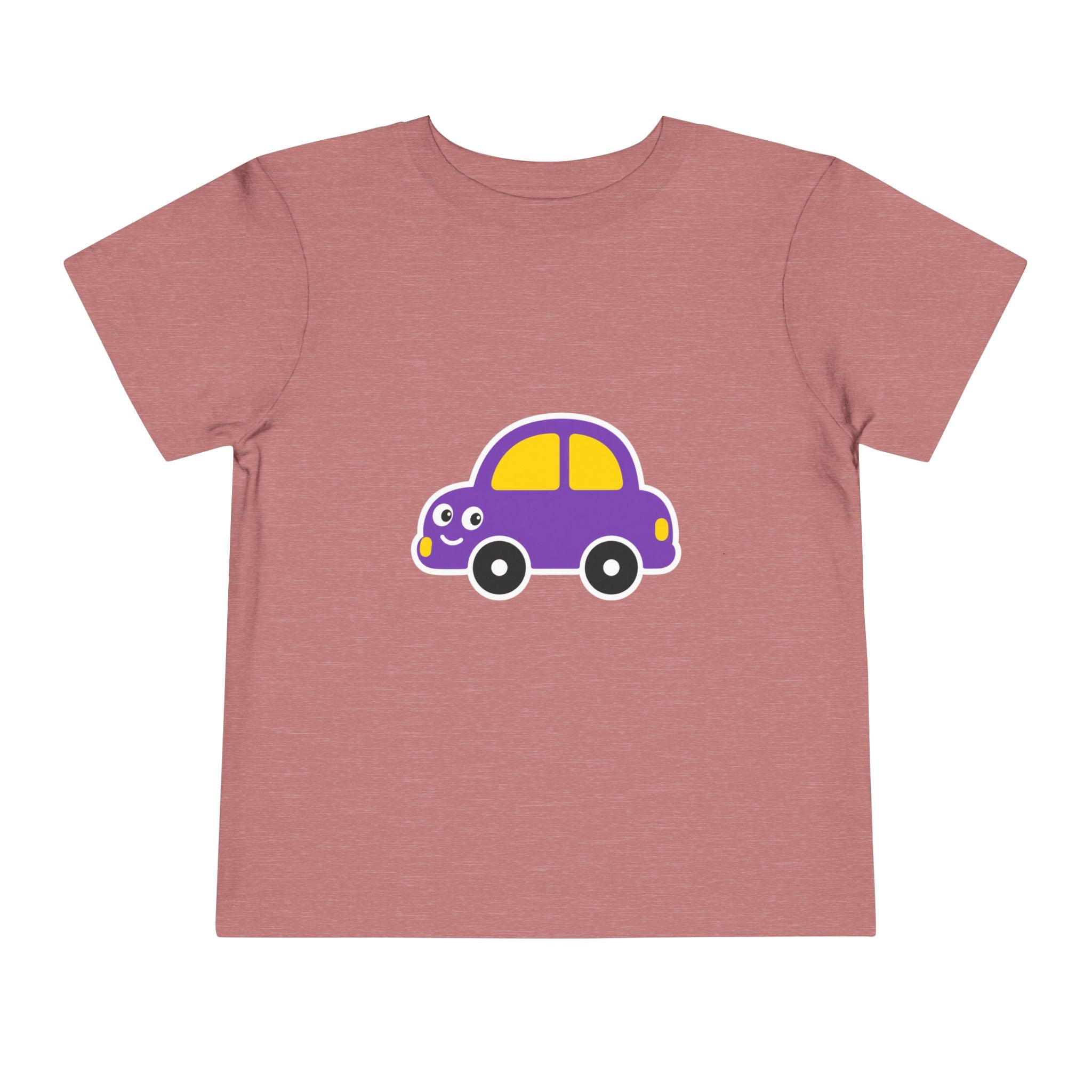 Toddler Tee — Cute Purple Cartoon Car Shirt for Kids