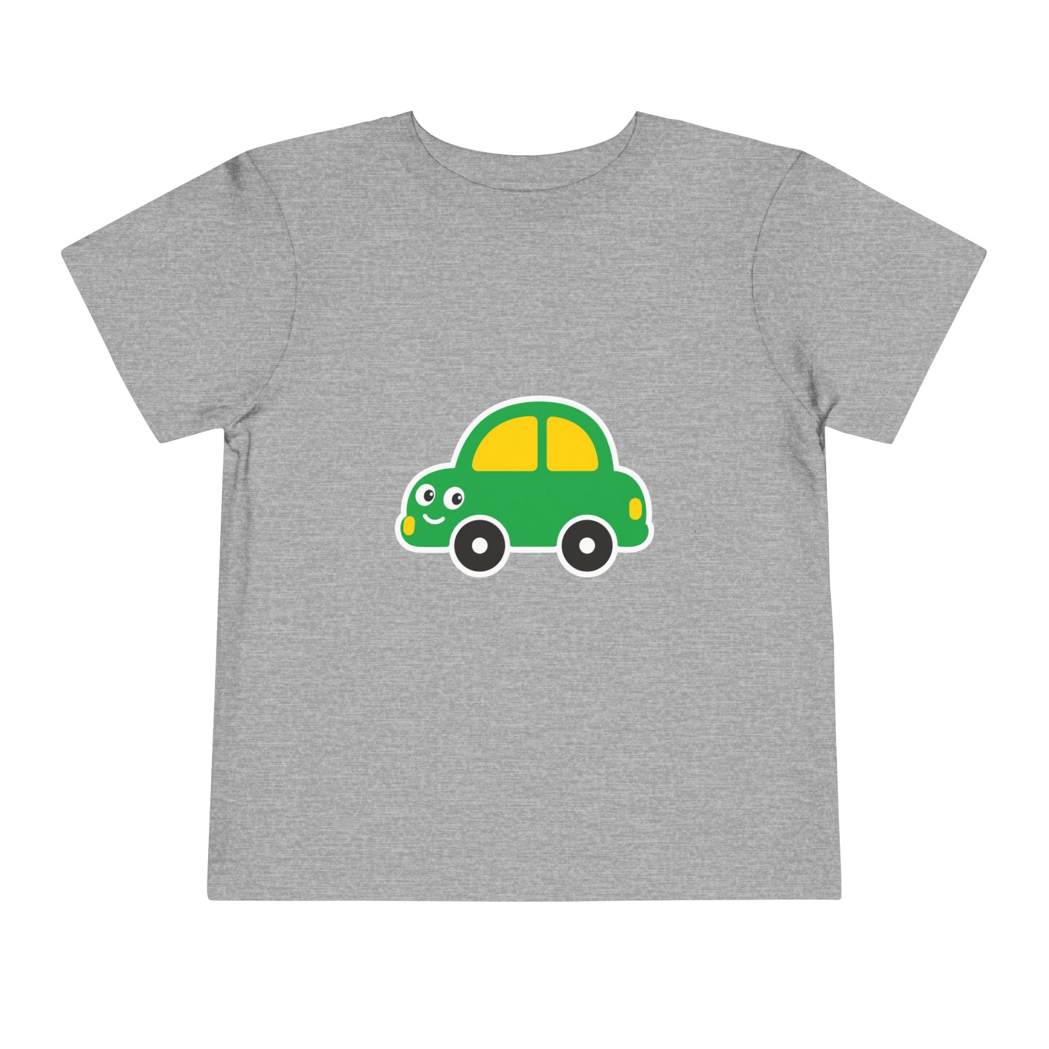 Toddler Tee — Cute Green Cartoon Car Graphic