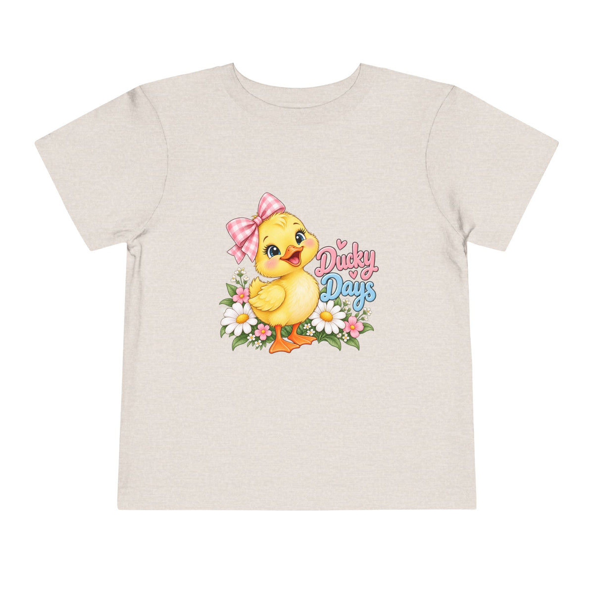 Toddler Tee — "Ducky Days" Cute Duckling Floral Baby Shirt