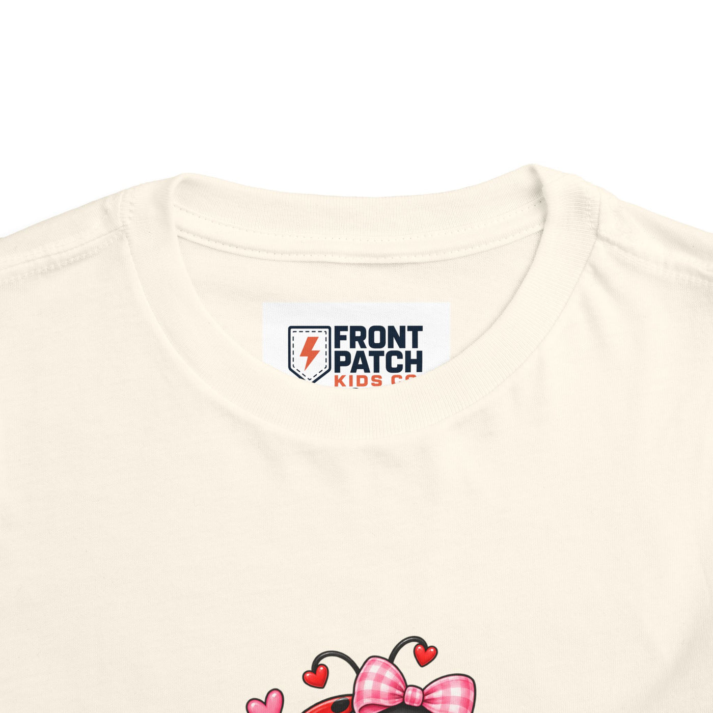 Cute Ladybug Toddler Tee — "Lucky Little Ladybug" Floral Graphic