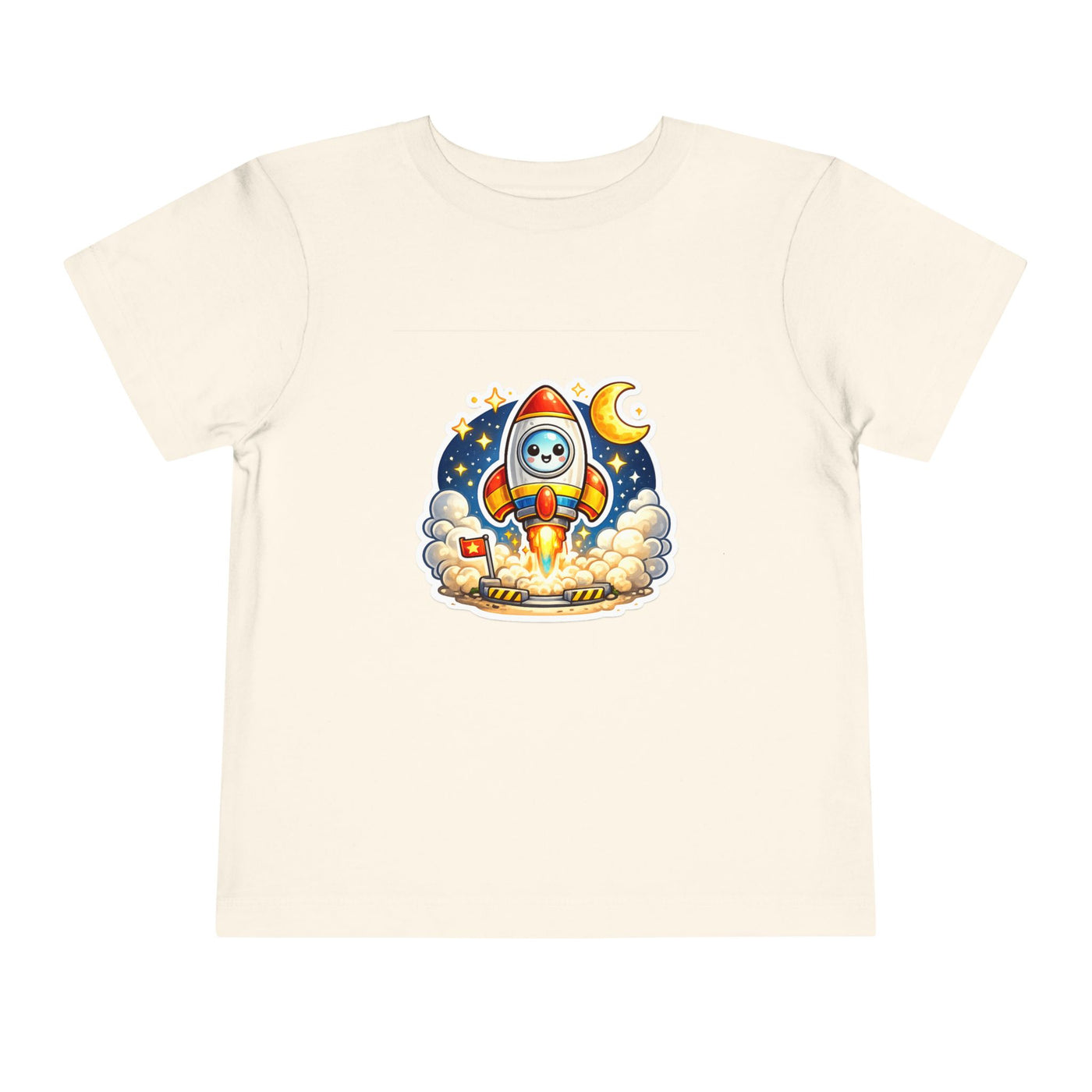 Toddler Tee — Cute Rocket Astronaut Launch Graphic