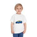 Toddler Car Tee — Blue Race Car Graphic Shirt for Kids