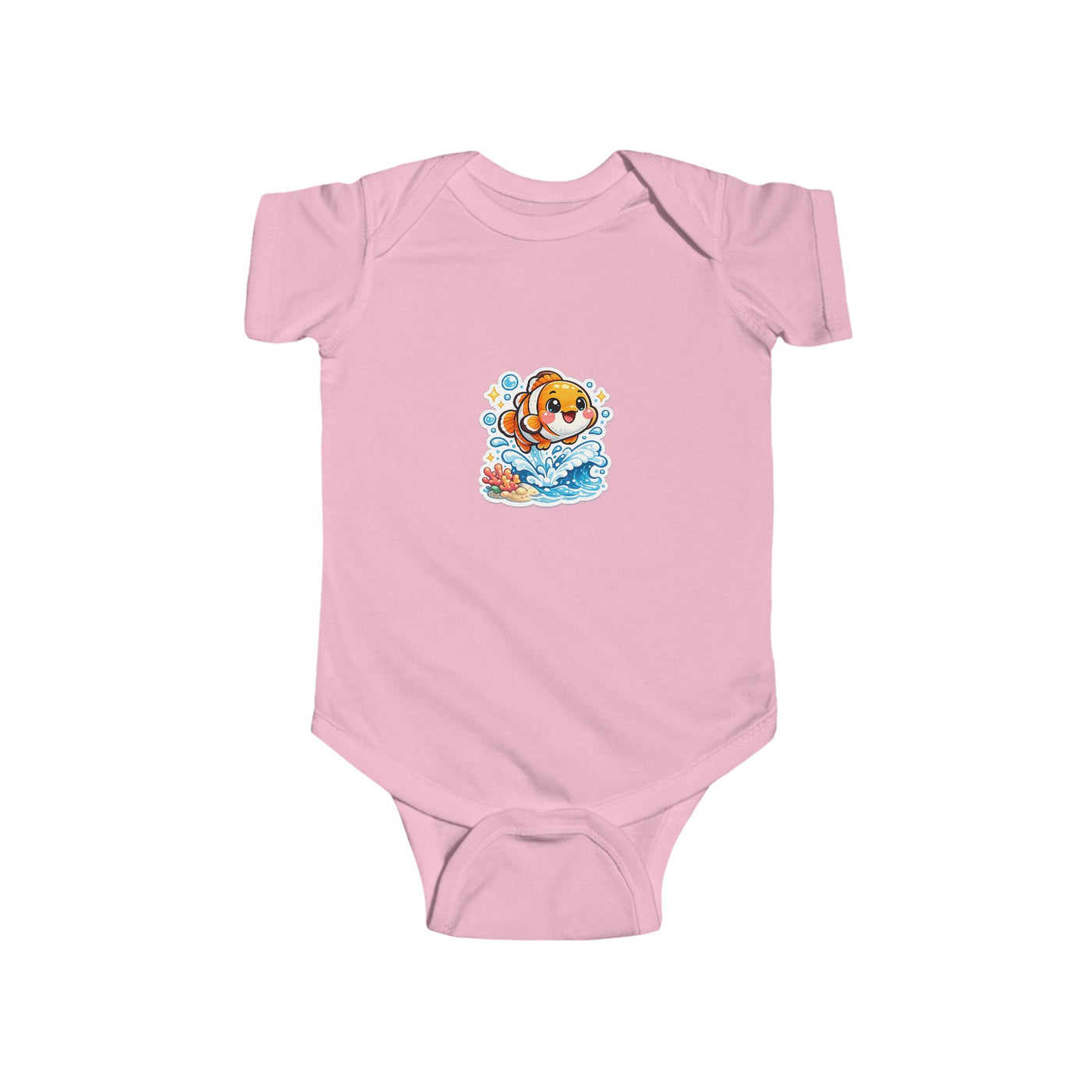 Baby Onesie with Cute Surfing Puppy Illustration – Infant Bodysuit
