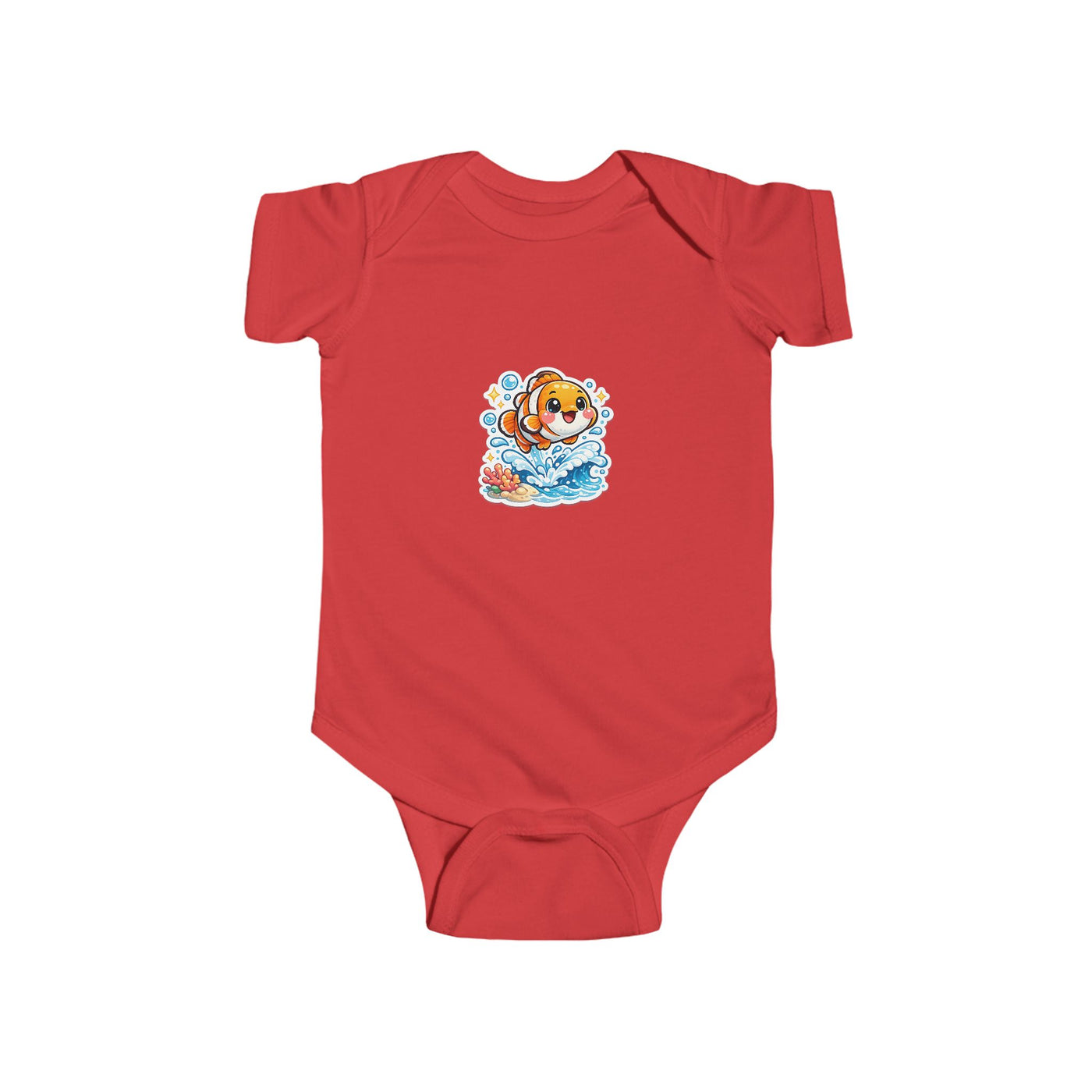 Baby Onesie with Cute Surfing Puppy Illustration – Infant Bodysuit