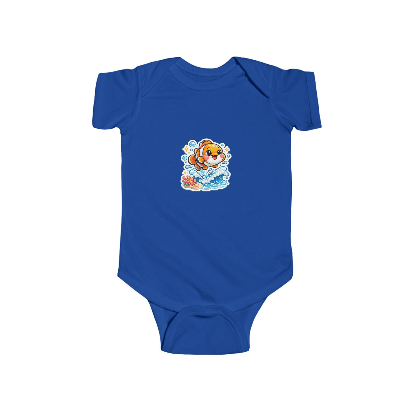 Baby Onesie with Cute Surfing Puppy Illustration – Infant Bodysuit