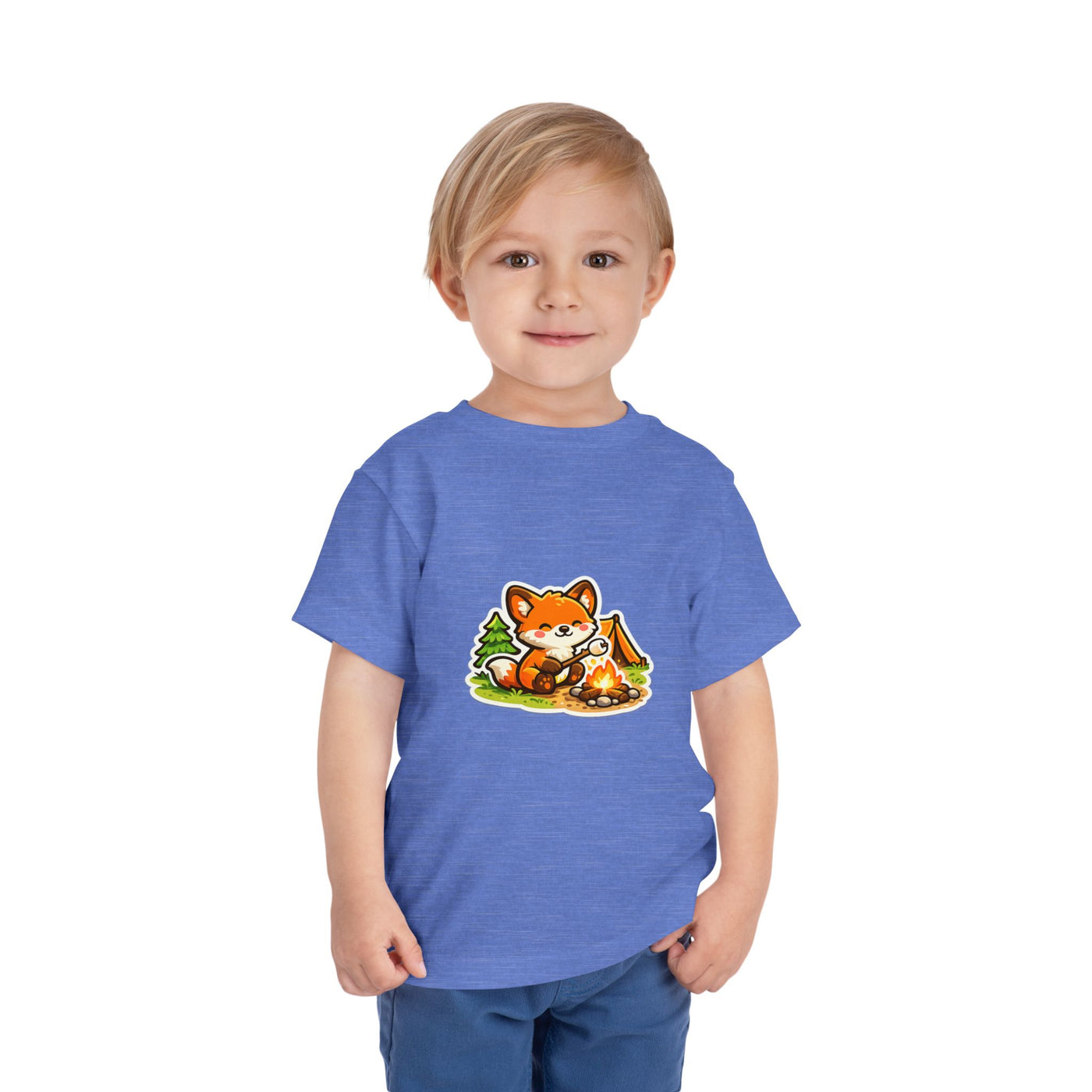 Toddler Tee — Cute Fox Camping Graphic Shirt