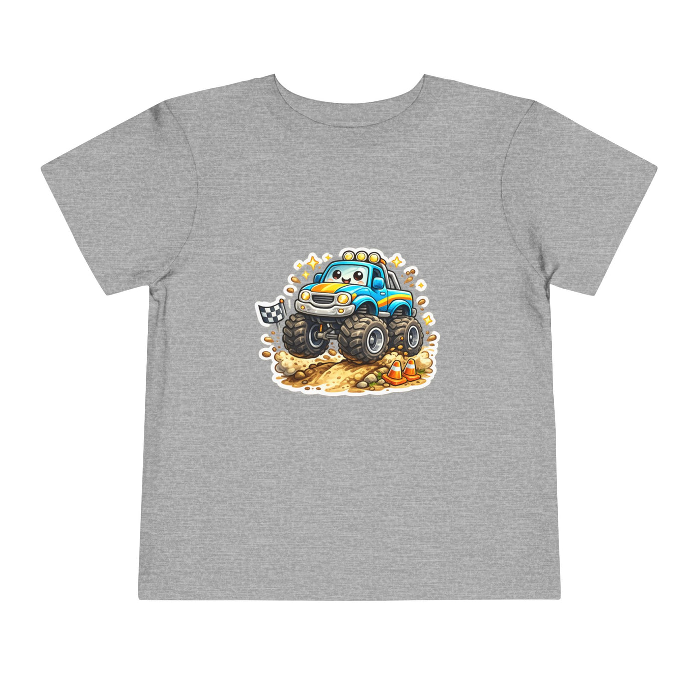Toddler Monster Truck Tee – Cute Blue Off-Road Car Shirt for Kids