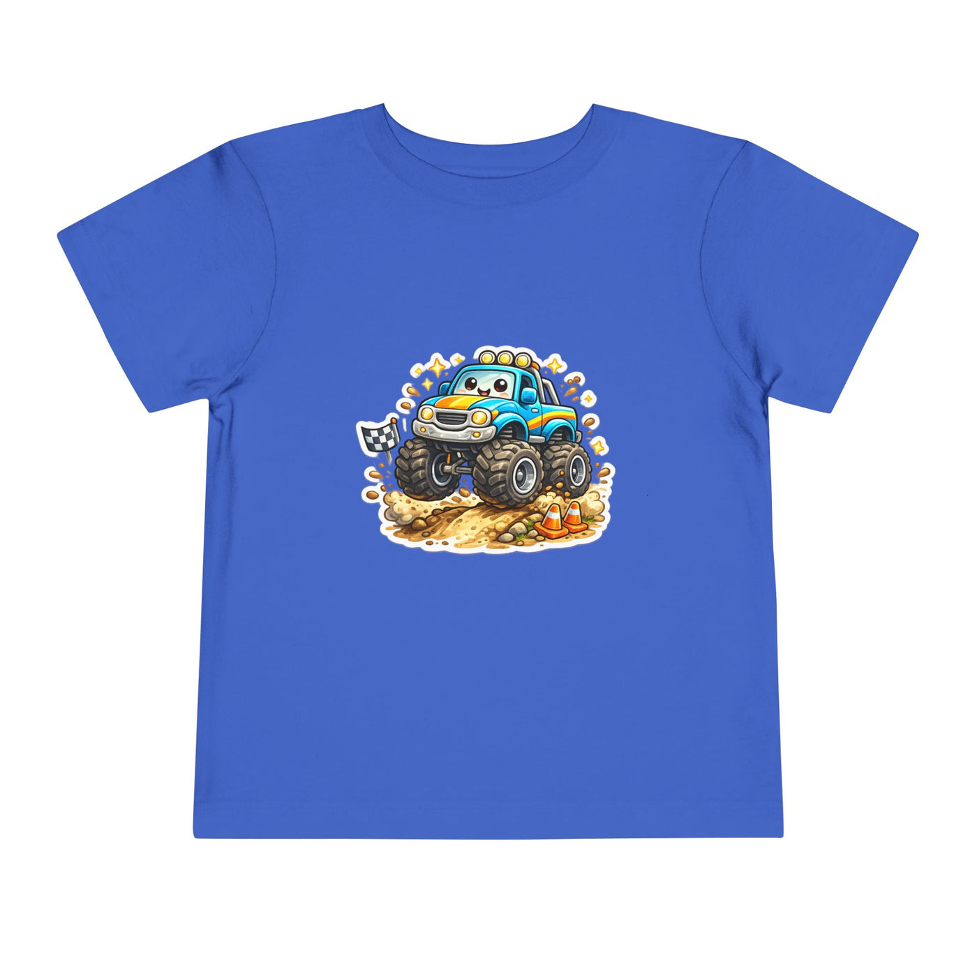 Toddler Monster Truck Tee – Cute Blue Off-Road Car Shirt for Kids