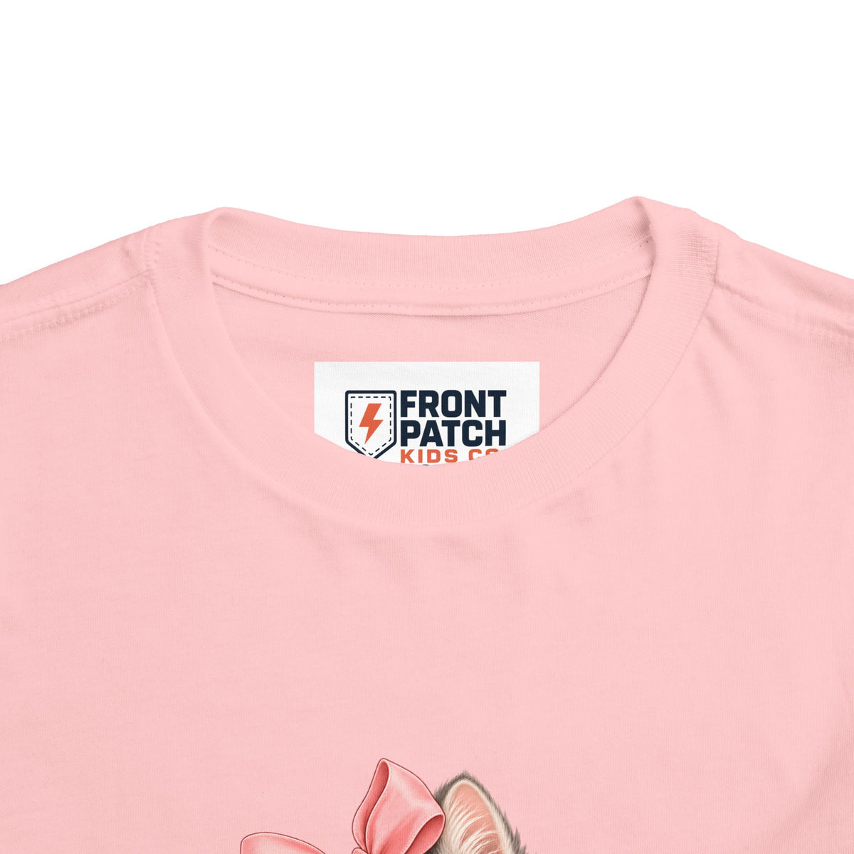 Toddler Tee — "Kitten Club" Cute Floral Bow Cat Shirt