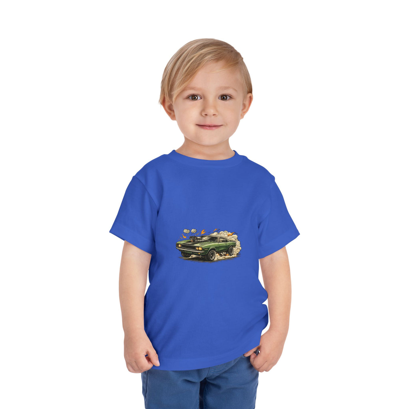 Toddler Tee – Vintage Green Truck Graphic