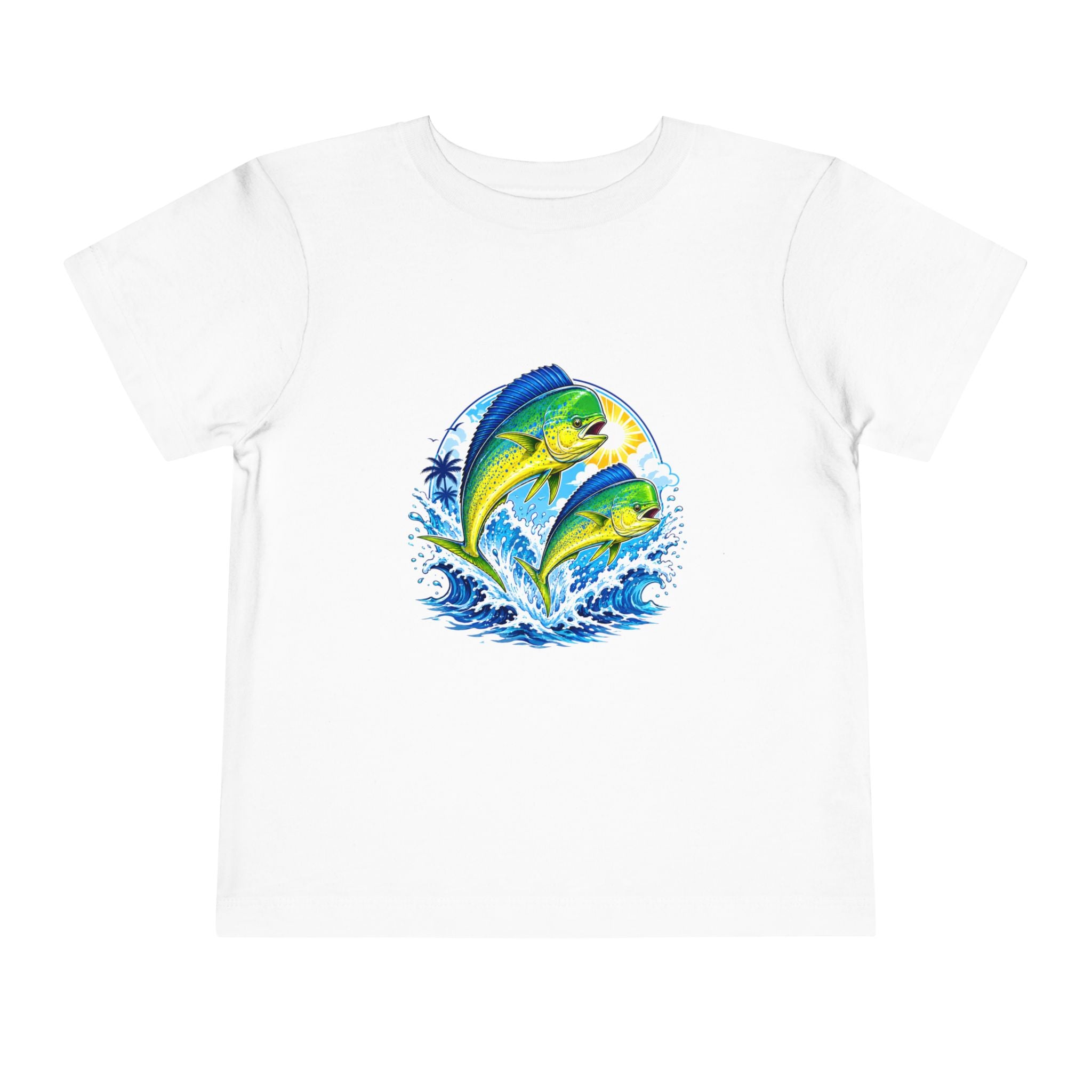Toddler Tee — Colorful Mahi Mahi Fish Surf Ocean Graphic