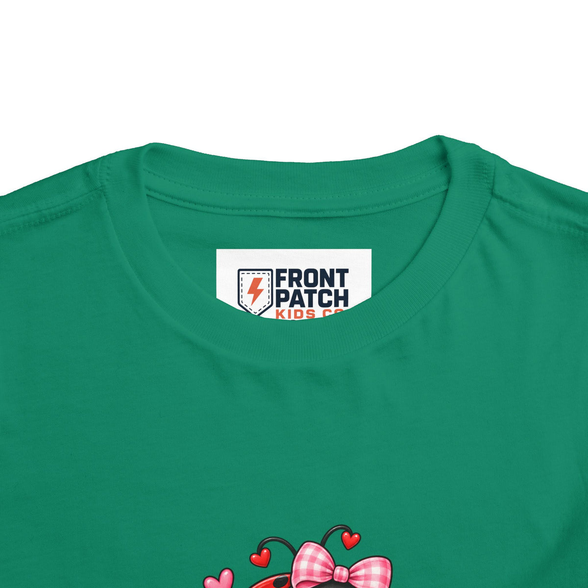Cute Ladybug Toddler Tee — "Lucky Little Ladybug" Floral Graphic