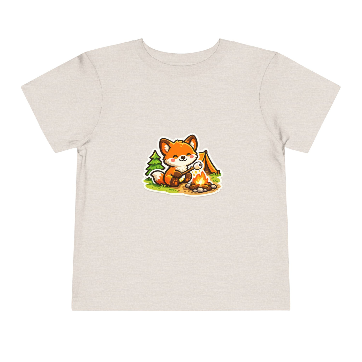 Toddler Tee — Cute Fox Camping Graphic Shirt