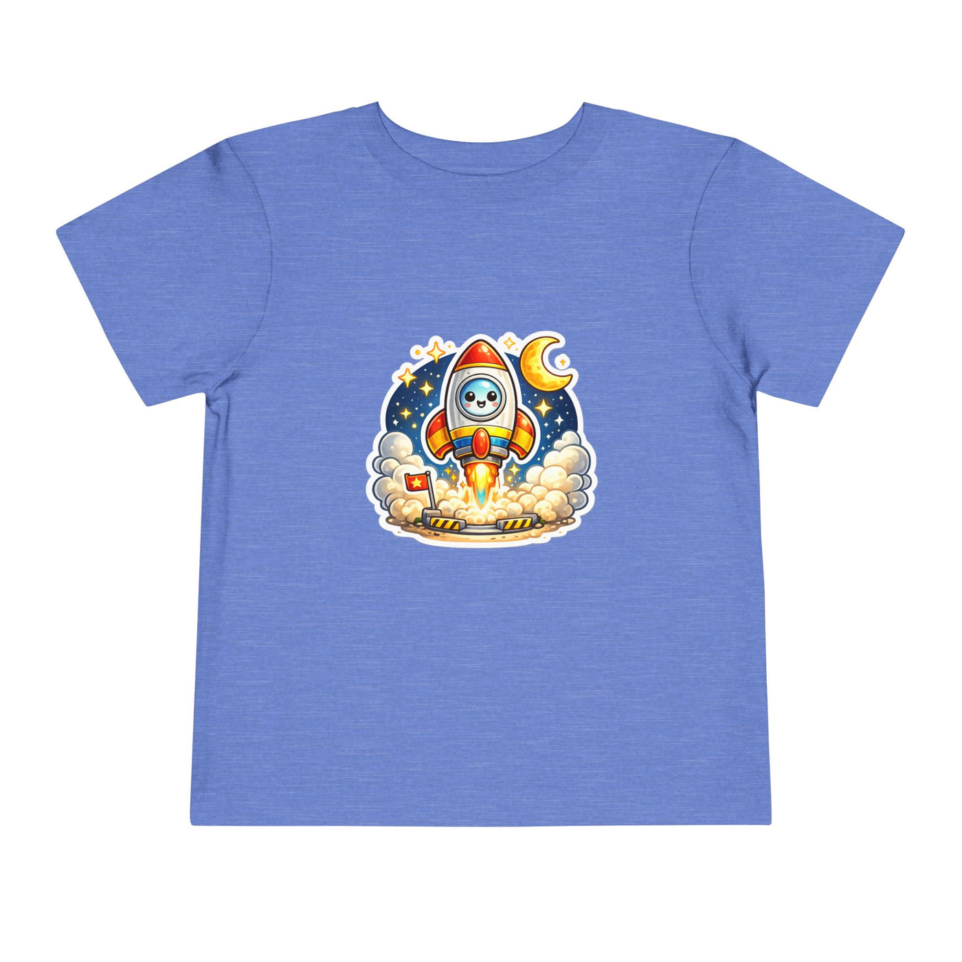 Toddler Tee — Cute Rocket Astronaut Launch Graphic