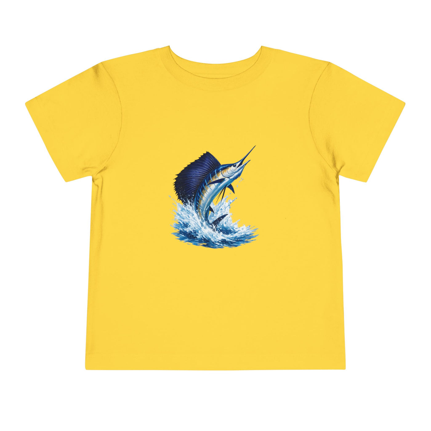Toddler Tee – Blue Marlin Splash Fishing Shirt