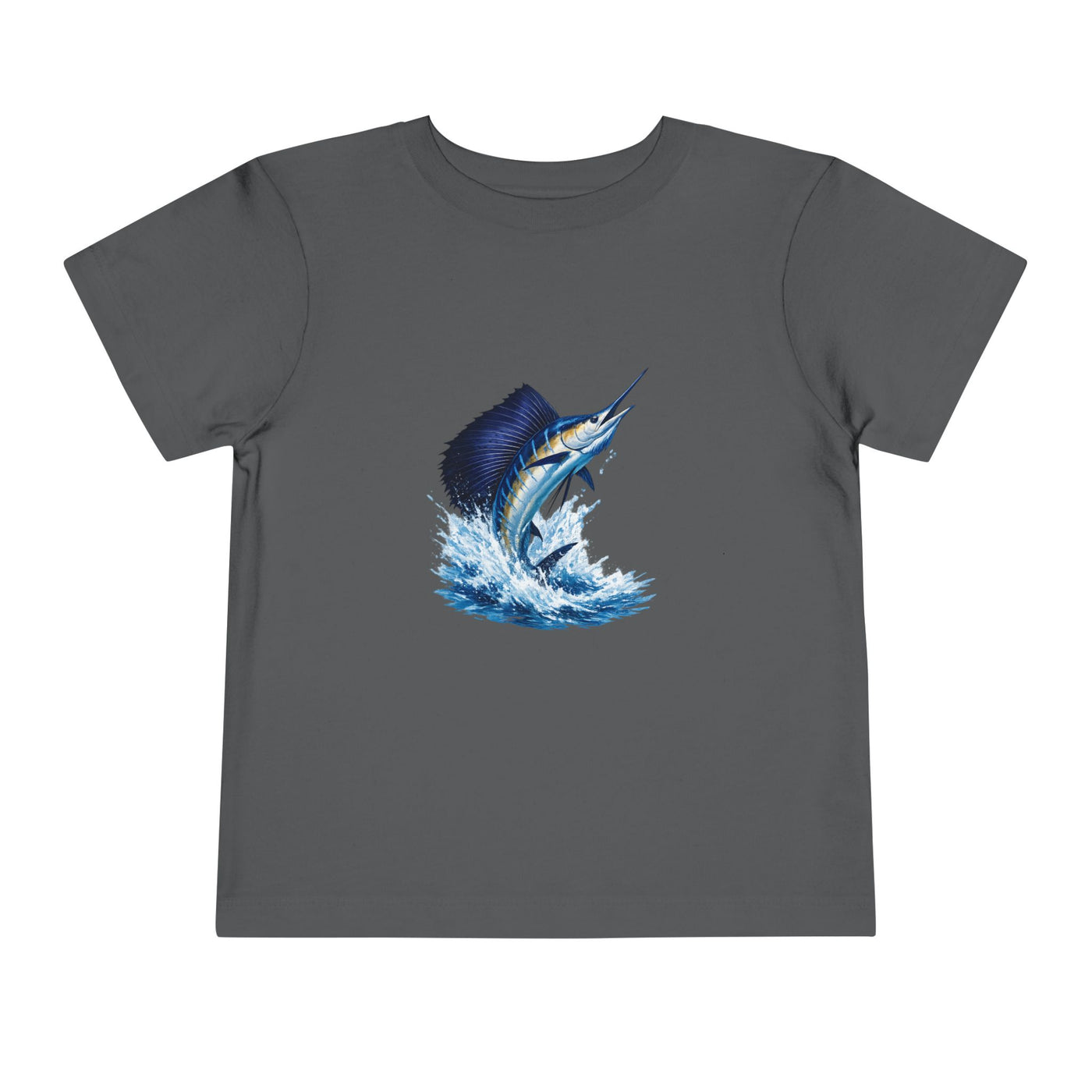 Toddler Tee – Blue Marlin Splash Fishing Shirt