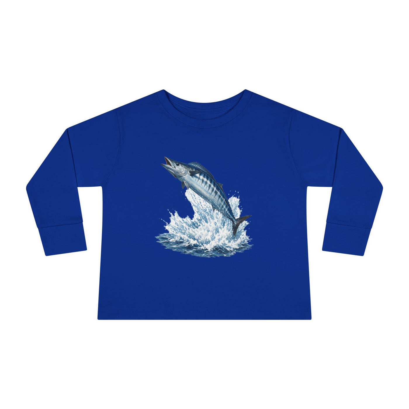 Toddler Long Sleeve Tee — Leaping Tuna Ocean Graphic