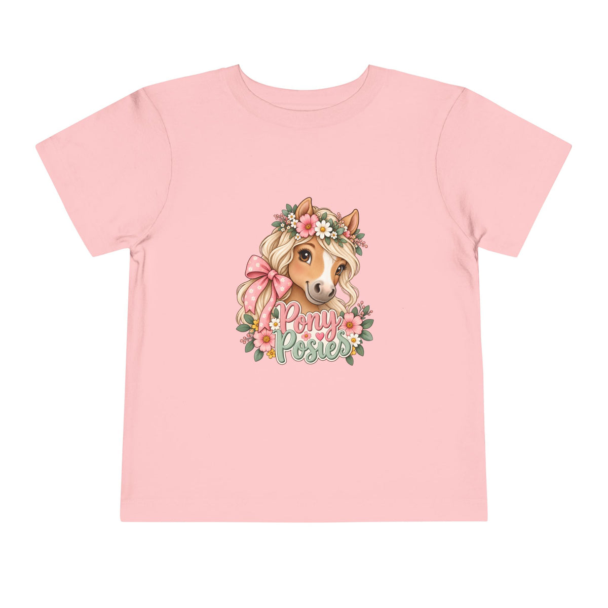 Toddler Tee — Floral Corgi "Pony Posse" Cute Dog Graphic